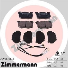 Comprar Juego de pastillas de freno de ZIMMERMANN 20906.180.1 a bajo precio de 48,98 €