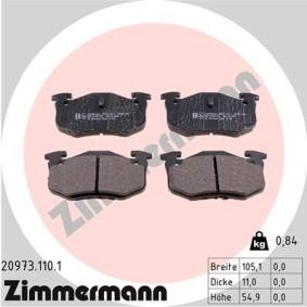Comprar Juego de pastillas de freno de ZIMMERMANN 20973.110.1 a bajo precio de 28,66 €