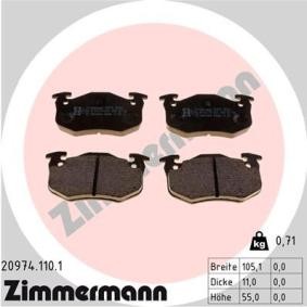 Comprar Juego de pastillas de freno de ZIMMERMANN 20974.110.1 a bajo precio de 24,90 €