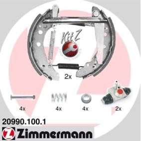 Comprar Kit frenos, disco de tambor de ZIMMERMANN 20990.100.1 a bajo precio de 68,63 €