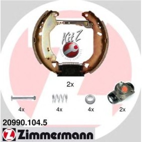 Comprar Kit frenos, disco de tambor de ZIMMERMANN 20990.104.5 a bajo precio de 220,58 €