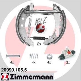 Comprar Kit frenos, disco de tambor de ZIMMERMANN 20990.105.5 a bajo precio de 214,94 €