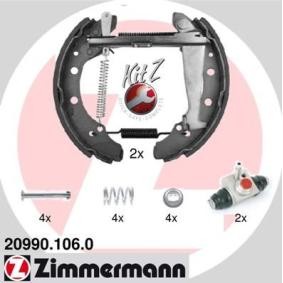 Comprar Kit frenos, disco de tambor de ZIMMERMANN 20990.106.0 a bajo precio de 91,09 €