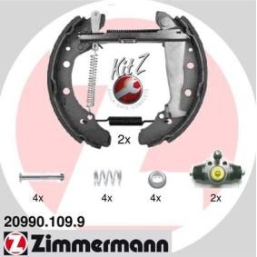 Comprar Kit frenos, disco de tambor de ZIMMERMANN 20990.109.9 a bajo precio de 104,84 €