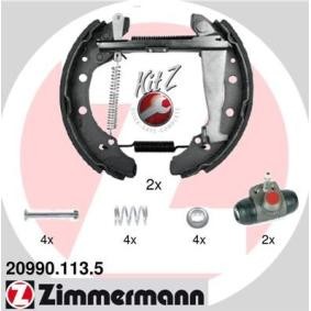 Køb Bremsesæt, trommelbremser af ZIMMERMANN 20990.113.5 til den lave pris 2242,20 DKK