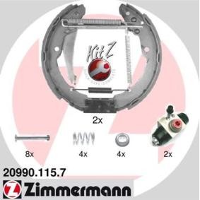 Comprar Kit frenos, disco de tambor de ZIMMERMANN 20990.115.7 a bajo precio de 114,87 €