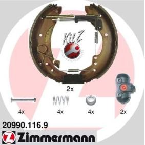 Comprar Kit frenos, disco de tambor de ZIMMERMANN 20990.116.9 a bajo precio de 157,33 €