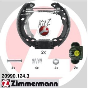 Comprar Kit frenos, disco de tambor de ZIMMERMANN 20990.124.3 a bajo precio de 130,72 €