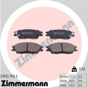 Köp Bromsbelägg av ZIMMERMANN 21012.150.2 till det låga priset 440,56 kr