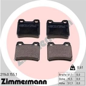Acquista Kit pastiglie freni da ZIMMERMANN 21140.155.1 a buon mercato per soli 24,18 €