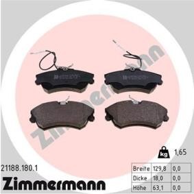 Comprar Juego de pastillas de freno de ZIMMERMANN 21188.180.1 a bajo precio de 78,17 €