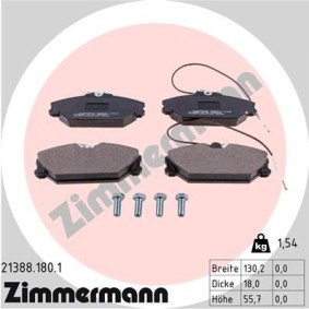 Comprar Juego de pastillas de freno de ZIMMERMANN 21388.180.1 a bajo precio de 106,67 €