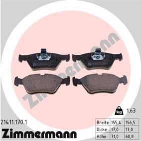 Acquista Kit pastiglie freni da ZIMMERMANN 21411.170.1 a buon mercato per soli 50,18 €