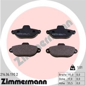 Köp Bromsbelägg av ZIMMERMANN 21436.170.2 till det låga priset 311,30 kr