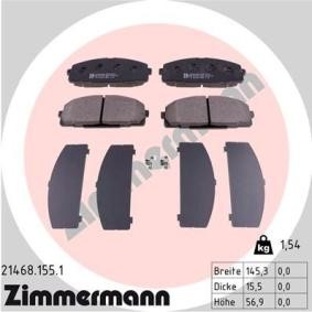 Comprar Juego de pastillas de freno de ZIMMERMANN 21468.155.1 a bajo precio de 37,44 €