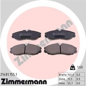 Comprar Juego de pastillas de freno de ZIMMERMANN 21481.155.1 a bajo precio de 46,41 €