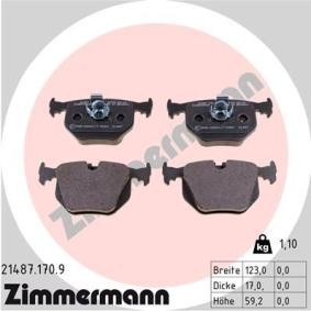 Köp Bromsbelägg av ZIMMERMANN 21487.170.9 till det låga priset 942,76 kr