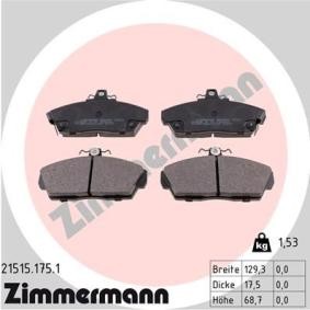 Comprar Juego de pastillas de freno de ZIMMERMANN 21515.175.1 a bajo precio de 34,00 €