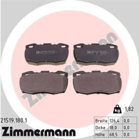 Köp Bromsbelägg av ZIMMERMANN 21519.180.1 till det låga priset 621,62 kr