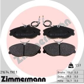 Comprar Juego de pastillas de freno de ZIMMERMANN 21674.190.1 a bajo precio de 41,63 €