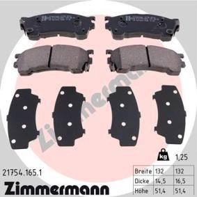 Köp Bromsbelägg av ZIMMERMANN 21754.165.1 till det låga priset 1741,37 kr