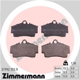 Köp Bromsbelägg av ZIMMERMANN 21792.155.9 till det låga priset 1073,26 kr