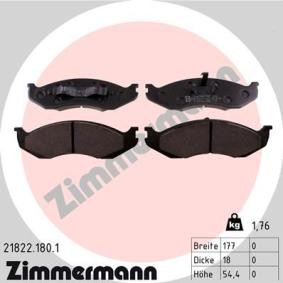 Comprar Juego de pastillas de freno de ZIMMERMANN 21822.180.1 a bajo precio de 173,49 €