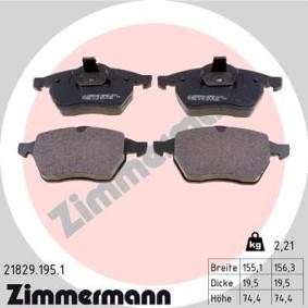 Comprar Juego de pastillas de freno de ZIMMERMANN 21829.195.1 a bajo precio de 43,31 €