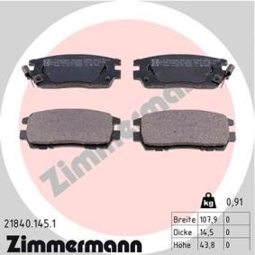 Comprar Juego de pastillas de freno de ZIMMERMANN 21840.145.1 a bajo precio de 32,91 €