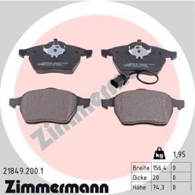 Comprar Juego de pastillas de freno de ZIMMERMANN 21849.200.1 a bajo precio de 63,29 €