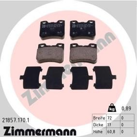 Comprar Juego de pastillas de freno de ZIMMERMANN 21857.170.1 a bajo precio de 71,03 €