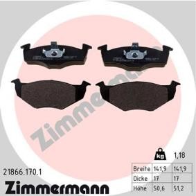 Comprar Juego de pastillas de freno de ZIMMERMANN 21866.170.1 a bajo precio de 26,92 €