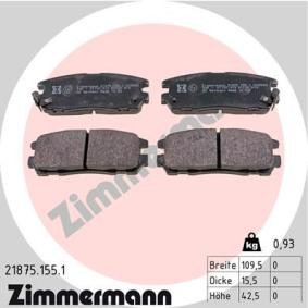 Köp Bromsbelägg av ZIMMERMANN 21875.155.1 till det låga priset 2599,69 kr