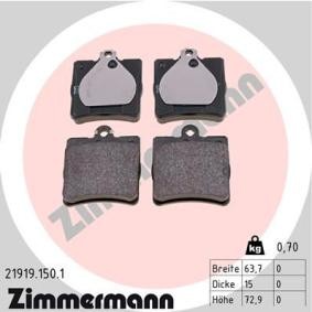 Comprar Juego de pastillas de freno de ZIMMERMANN 21919.150.1 a bajo precio de 31,27 €