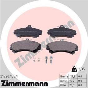 Comprar Juego de pastillas de freno de ZIMMERMANN 21920.155.1 a bajo precio de 45,29 €