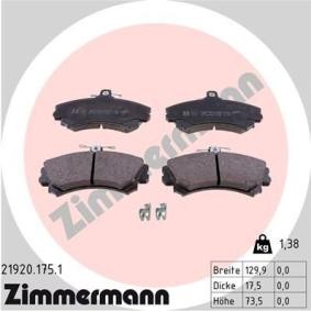 Køb Bremseklodser af ZIMMERMANN 21920.175.1 til den lave pris 812,19 DKK
