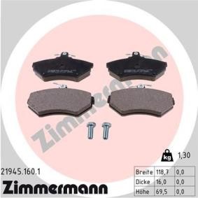 Comprar Juego de pastillas de freno de ZIMMERMANN 21945.160.1 a bajo precio de 38,05 €