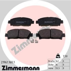 Comprar Juego de pastillas de freno de ZIMMERMANN 21961.160.1 a bajo precio de 46,14 €