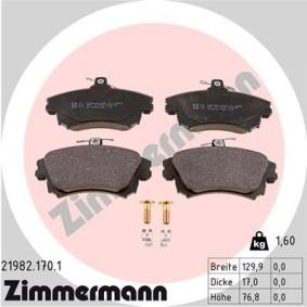 Køb Bremseklodser af ZIMMERMANN 21982.170.1 til den lave pris 387,99 DKK