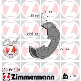 Comprar Tambor de freno de ZIMMERMANN 230.1913.20 a bajo precio de 41,07 €