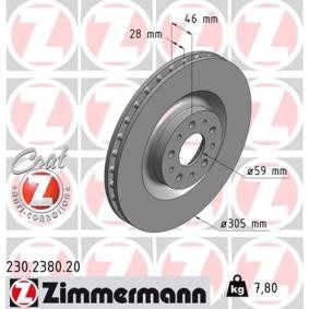 Comprar Disco de freno de ZIMMERMANN 230.2380.20 a bajo precio de 66,02 €