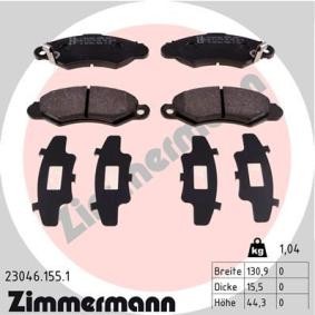 Comprar Juego de pastillas de freno de ZIMMERMANN 23046.155.1 a bajo precio de 39,93 €