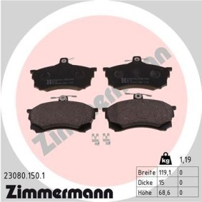 Comprar Juego de pastillas de freno de ZIMMERMANN 23080.150.1 a bajo precio de 90,71 €