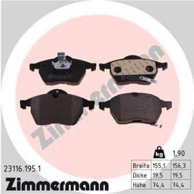Comprar Juego de pastillas de freno de ZIMMERMANN 23116.195.1 a bajo precio de 52,48 €