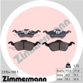 Comprar Juego de pastillas de freno de ZIMMERMANN 23154.190.1 a bajo precio de 34,01 €