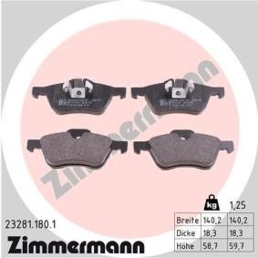 Köp Bromsbelägg av ZIMMERMANN 23281.180.1 till det låga priset 650,18 kr