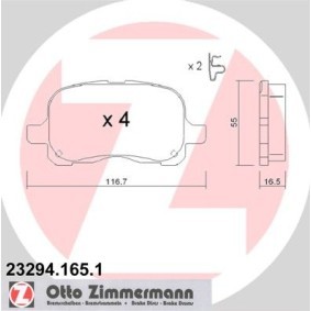 Comprar Juego de pastillas de freno de ZIMMERMANN 23294.165.1 a bajo precio de 104,79 €