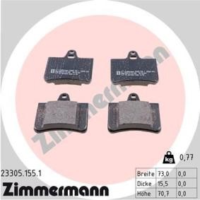 Comprar Juego de pastillas de freno de ZIMMERMANN 23305.155.1 a bajo precio de 33,22 €