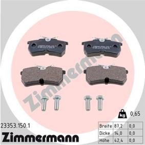 Comprar Juego de pastillas de freno de ZIMMERMANN 23353.150.1 a bajo precio de 27,69 €