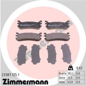 Acquista Kit pastiglie freni da ZIMMERMANN 23387.125.1 a buon mercato per soli 35,36 €